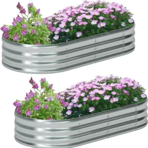 2-Pack Metal Raised Garden Bed