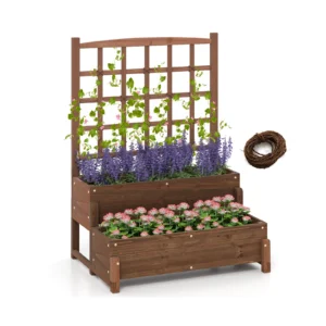 Raised Garden Bed with Trellis