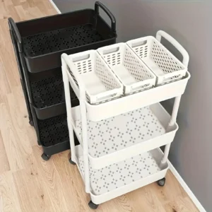 3-Tier Durable Rolling Storage Cart
