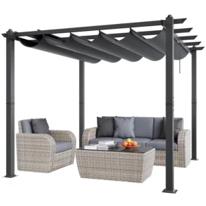 10'x10' Outdoor Retractable Pergola
