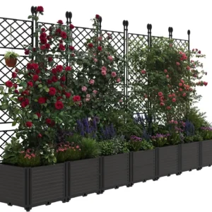Plastic Planter Box w/ Trellis