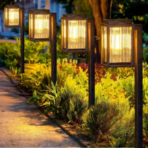 2/6 Pack Solar Pathway Garden Lights Outdoor Waterproof Landscape for Yard