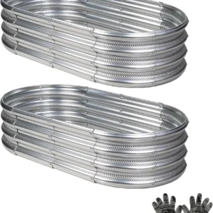 Raised Galvanized Planter Box