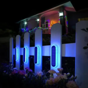 5 Years Lifespan 4 Pack Solar LED Deck Lights Blue Auto On/OFF Outdoor Waterproof IP68